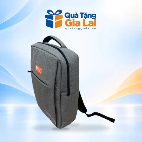 Balo vải xám mẫu 10 trên nền Quà Tặng Gia Lai