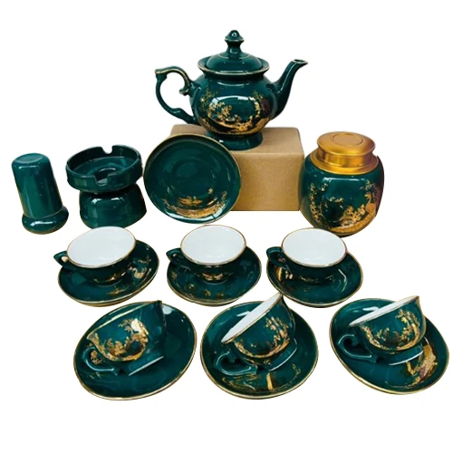 Toàn bộ ấm chén xanh cổ vịt và các phụ kiện Đài Cát 02