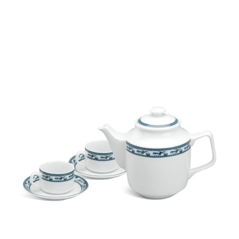 Ấm Jasmine Chim Lạc 1,1 lít cùng hai chén có quai