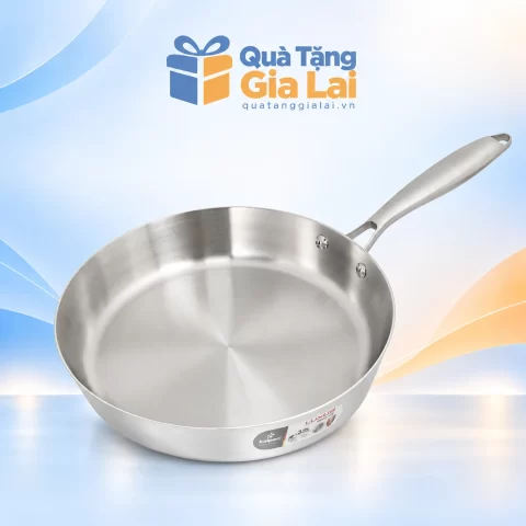 Chảo Kalpen Luxus 28 cm lòng inox trơn, cán dài