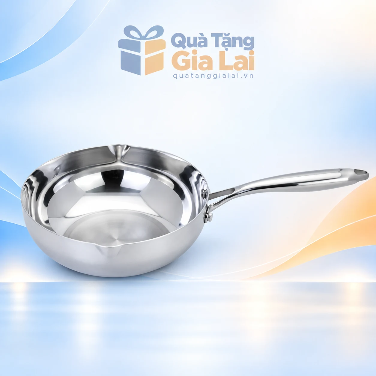 Chảo Kalpen Zenger 28 cm lòng sâu với hai miệng rót