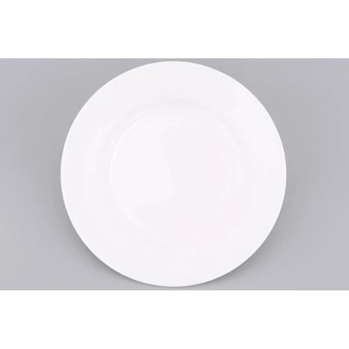 Mặt trên đĩa TK-D09 men trắng trơn với vành mở