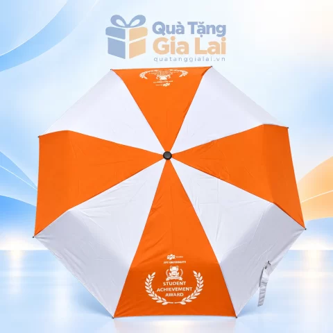 Dù gấp ba 3F008NT với tám múi cam trắng xen kẽ