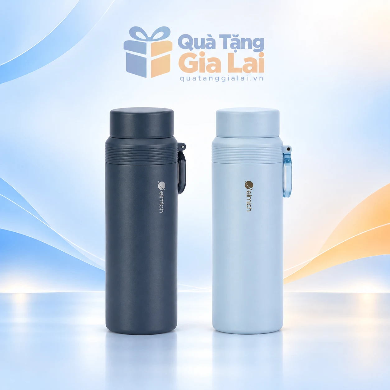 Elmich EL8383 510 ml xanh đậm và xanh nhạt trên nền Quà Tặng Gia Lai