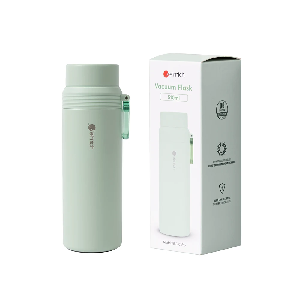 Bình Elmich EL8383 xanh pastel và bao bì hãng 510 ml