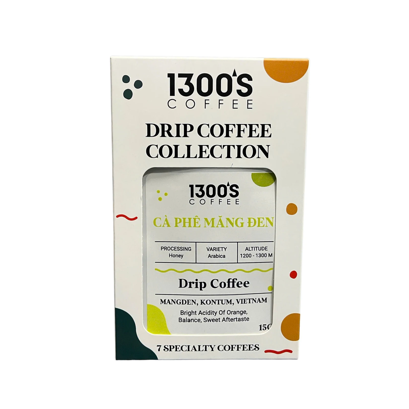 Hộp giấy 1300S Drip Coffee Collection với cửa sổ thấy gói cà phê