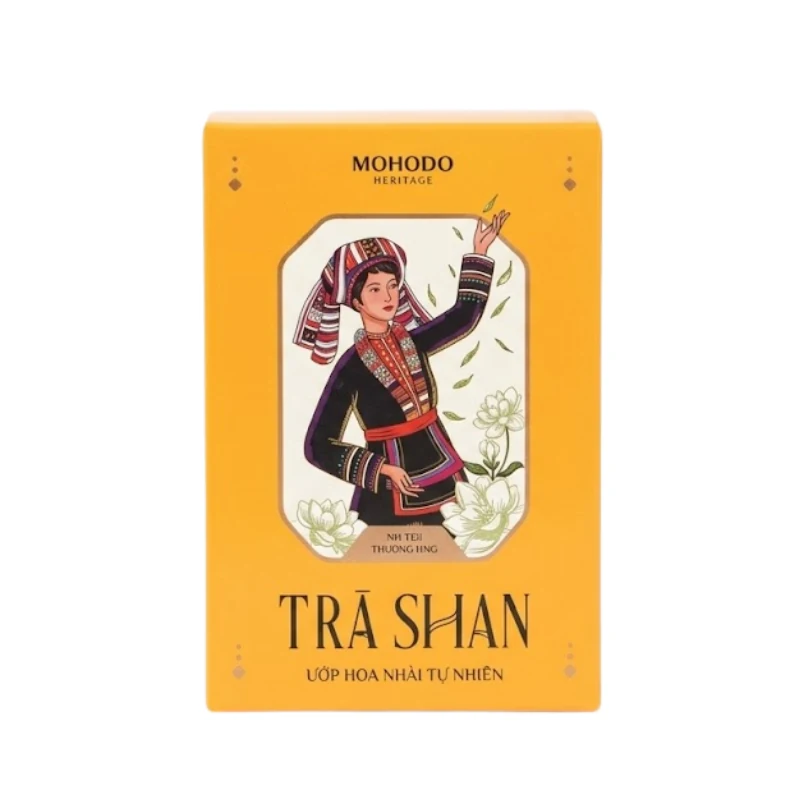 Hộp giấy vàng trà Shan ướp hoa nhài MOHODO Heritage