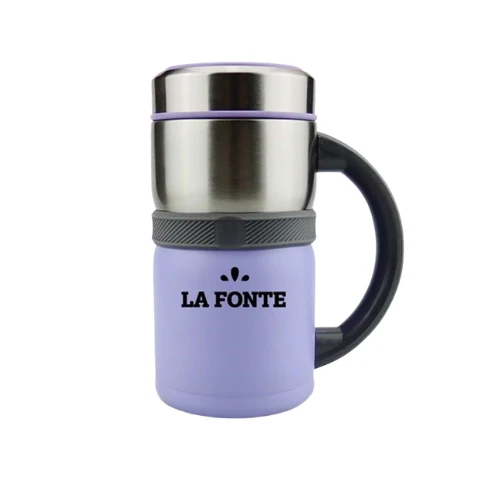 La Fonte 3000730 450 ml thân tím, phần kim loại sáng và quai cầm đen