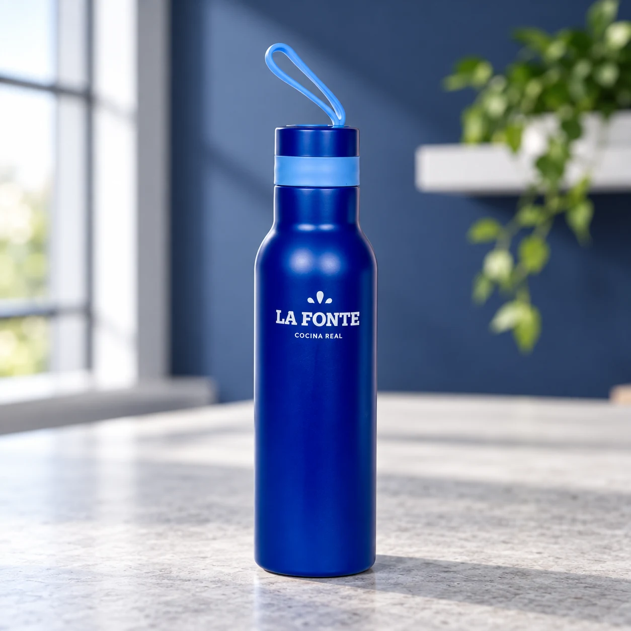 Bình La Fonte 3000761 xanh đặt ở góc làm việc
