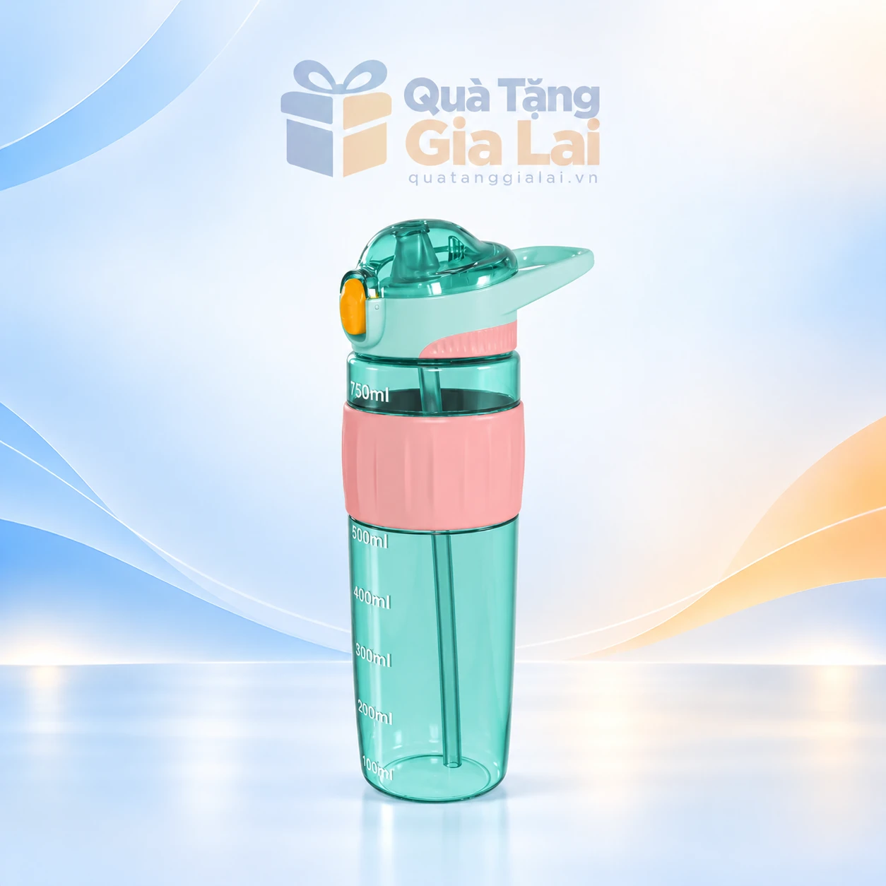 Bình La Fonte 003322 xanh ngọc phối hồng trên nền Gia Lai
