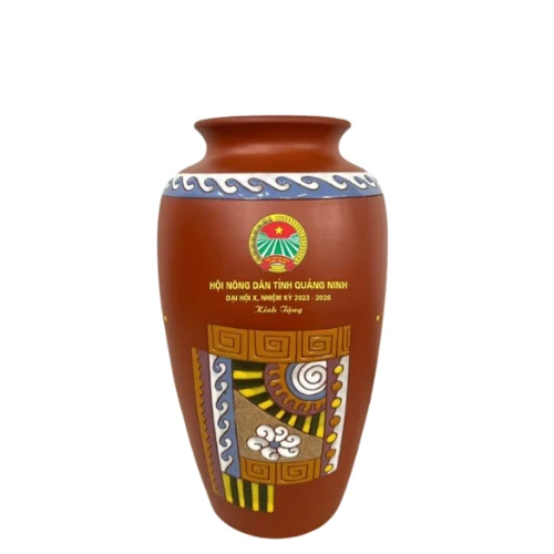 Lọ gốm đỏ H31 có nội dung tặng trong ảnh tham khảo