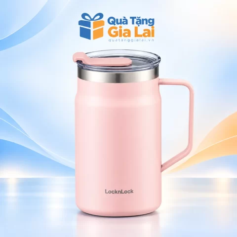 Ca LocknLock Metro Table Mug LHC4282 hồng 600 ml trên nền Gia Lai