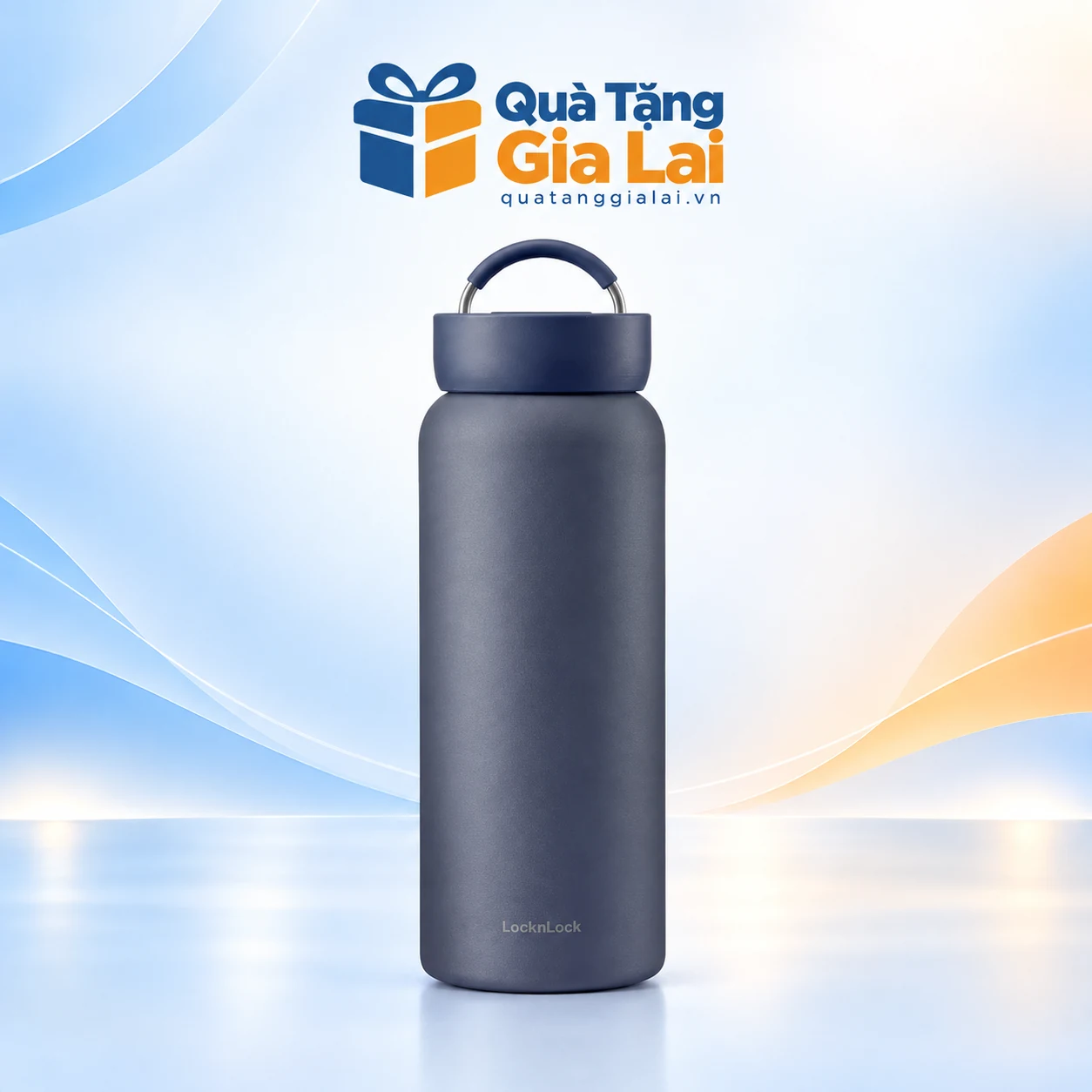 Bình LocknLock Jumbo LHC4300 navy 900 ml trên nền Quà Tặng Gia Lai