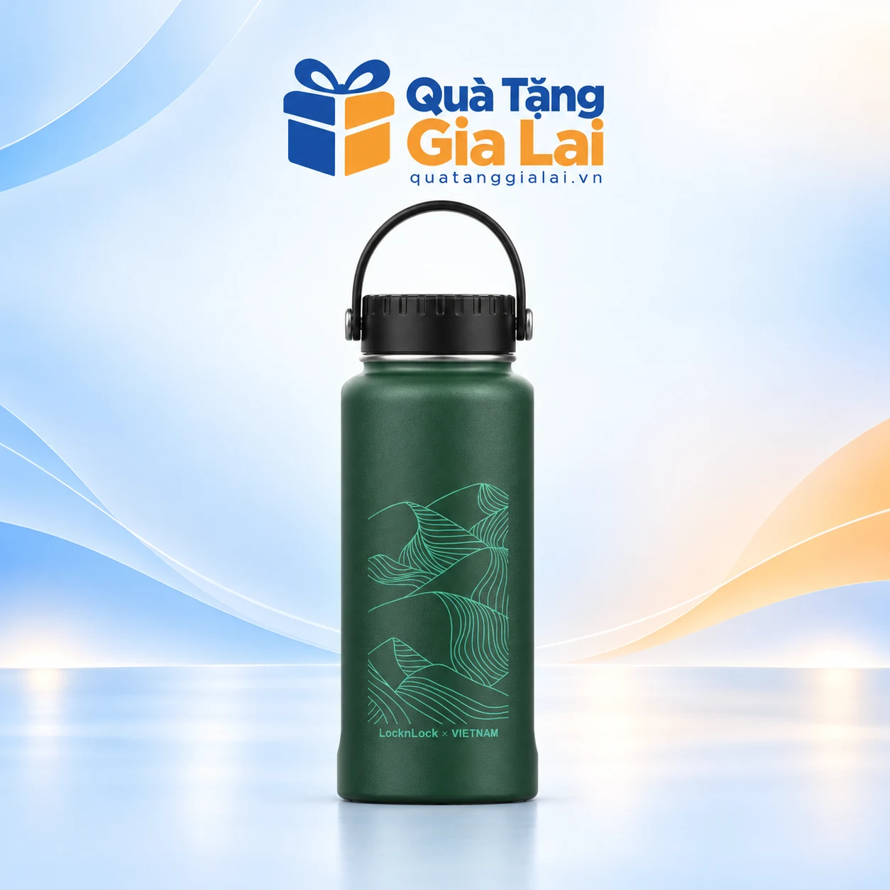 LocknLock Riga LHC4160DGRN xanh ruộng bậc thang trên nền Quà Tặng Gia Lai