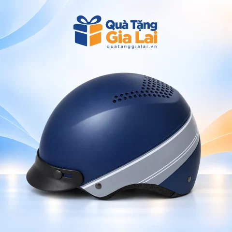 Mũ tổ ong người lớn xanh navy phối dải xám, lưỡi đen