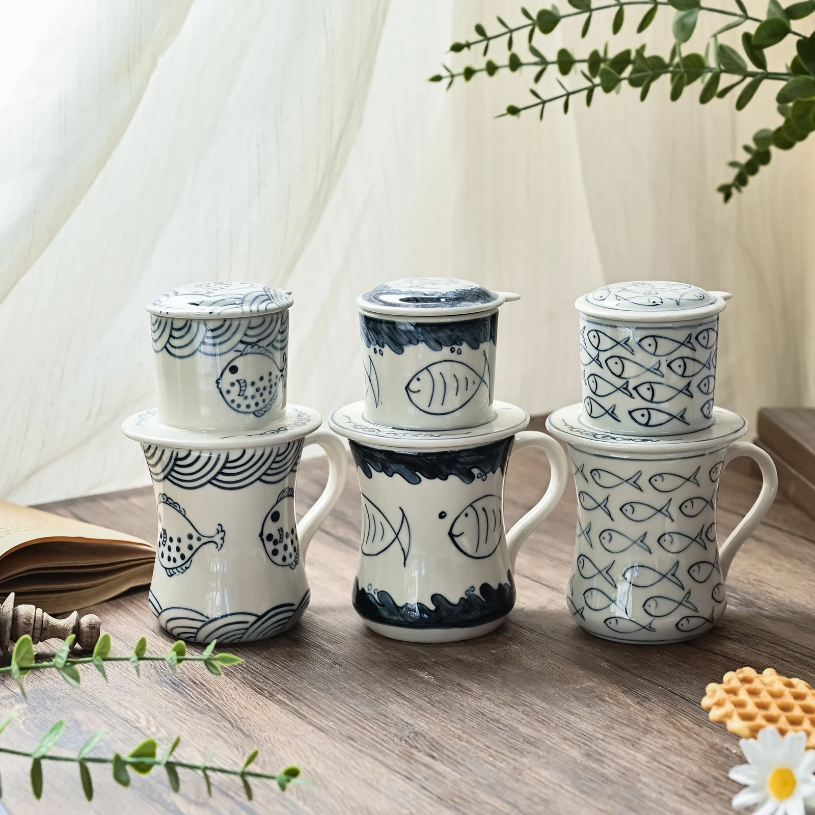 Các kiểu cá xanh khác nhau; mỗi bộ được chọn riêng