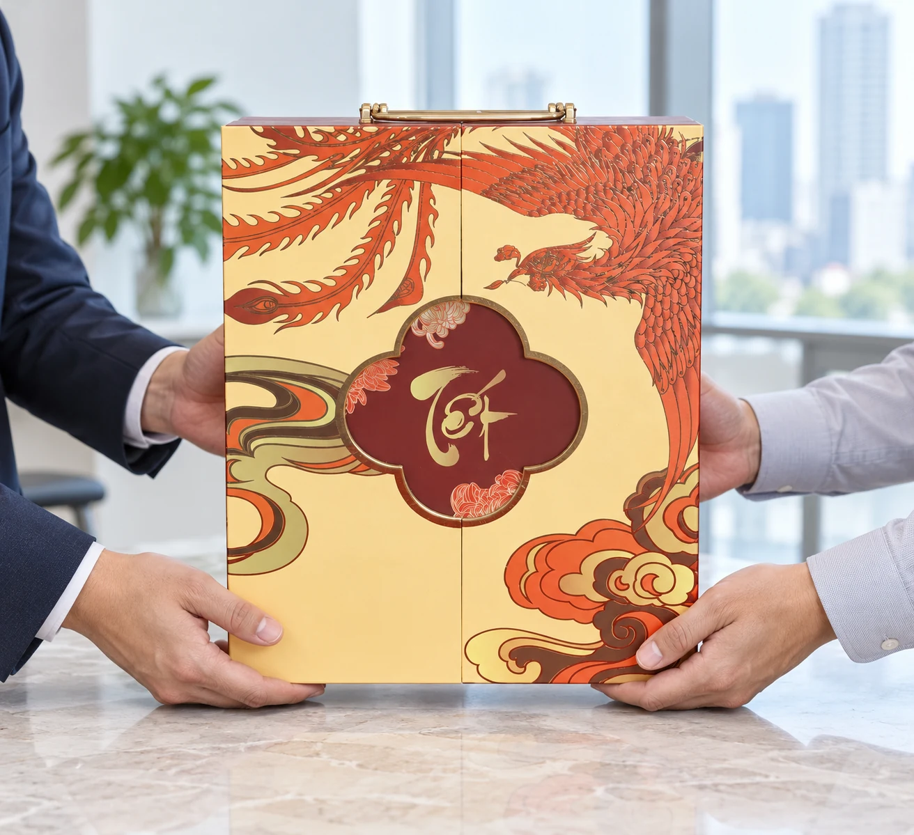 Trao hộp quà Xuân Về 10 trong cuộc gặp cuối năm