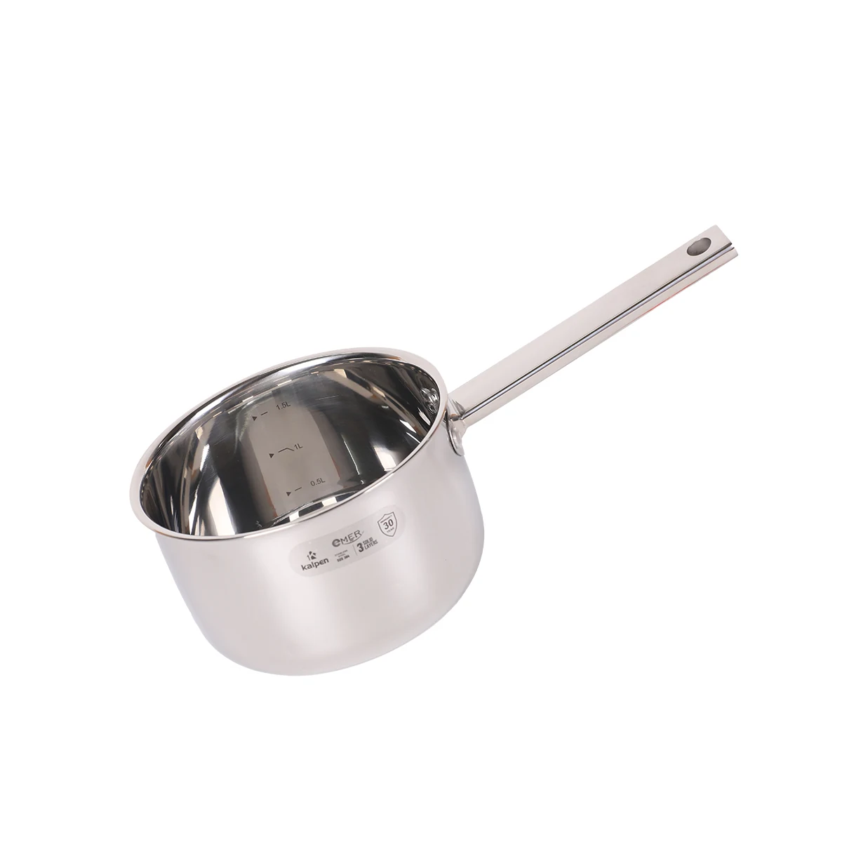 Ảnh chụp lòng quánh EM16 với vạch 0,5 lít, 1 lít và 1,5 lít