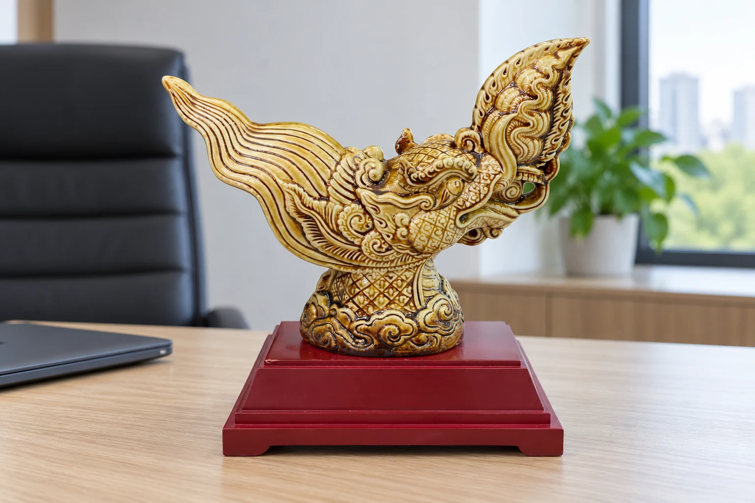 Tượng rồng bay S3 ở góc bàn làm việc