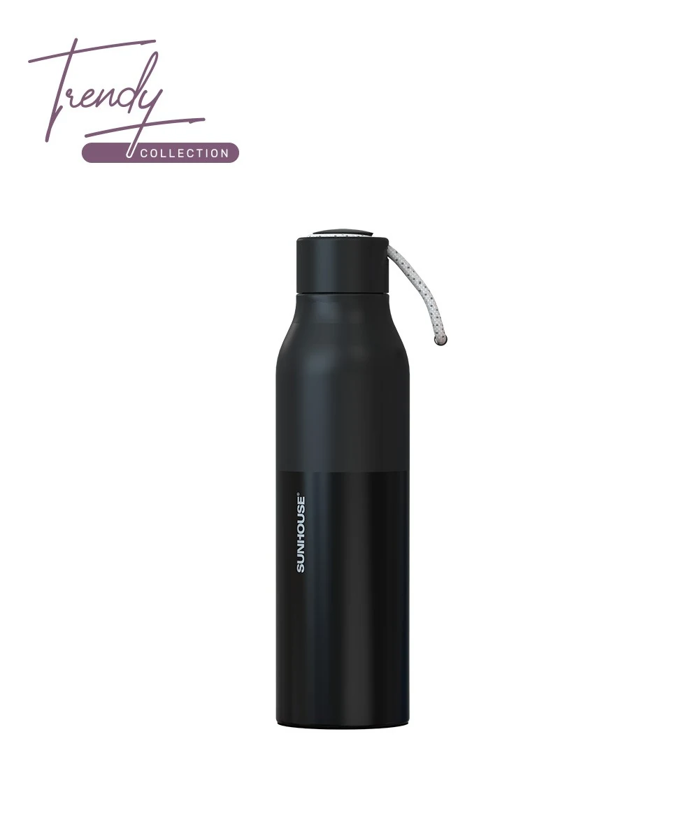 Sunhouse Refined KS-TU600RB đen với vai bo và quai dây ở nắp